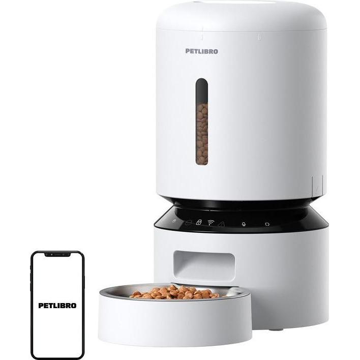 Petlibro Bianco Granaio Wifi (500 Cl), Ciotola Mangime + Dosatore