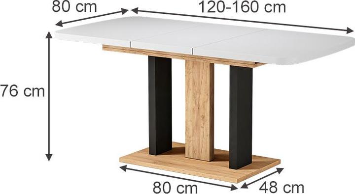 Actual product image Vicco Fenaro dining room table (80 x 120 x 77.30 cm)