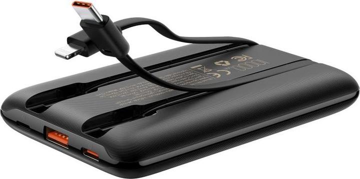 Actual product image Veger C11 VG-W1170 PowerBank 10000mAh smallest PD20W with cables bulit-in (10000 mAh, 22.50 W, 38.50 Wh)