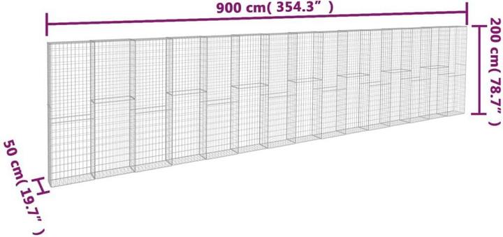 Produktbild vidaXL Gabionenwand