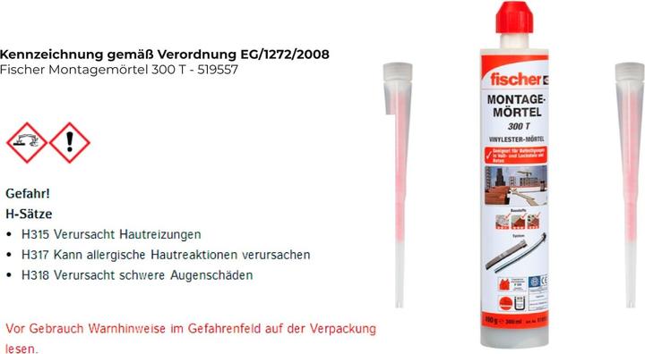 Produktbild Fischer Montagemörtel FIS VL 300 T