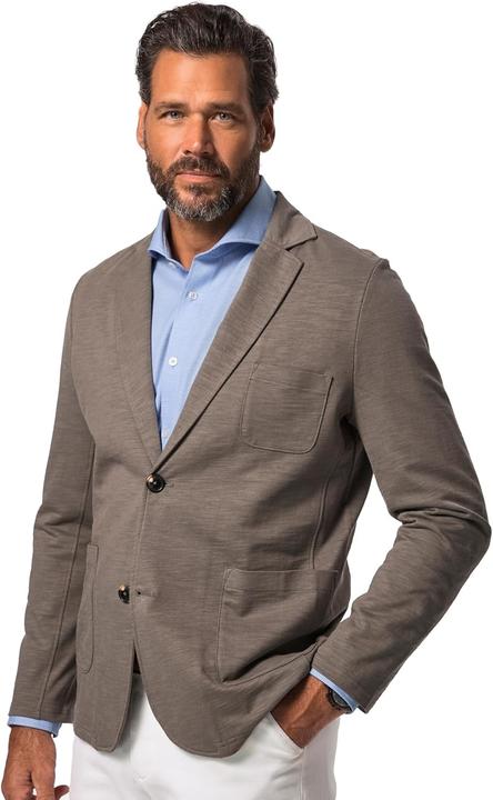 Actual product image JP1880 Sweat jacket, slub, lapel, patch pockets (3XL)