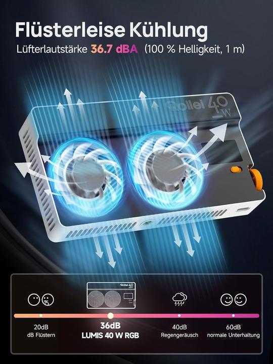 Produktbild Rollei LUMIS 40W RGB - LED-Licht (Videoleuchte)