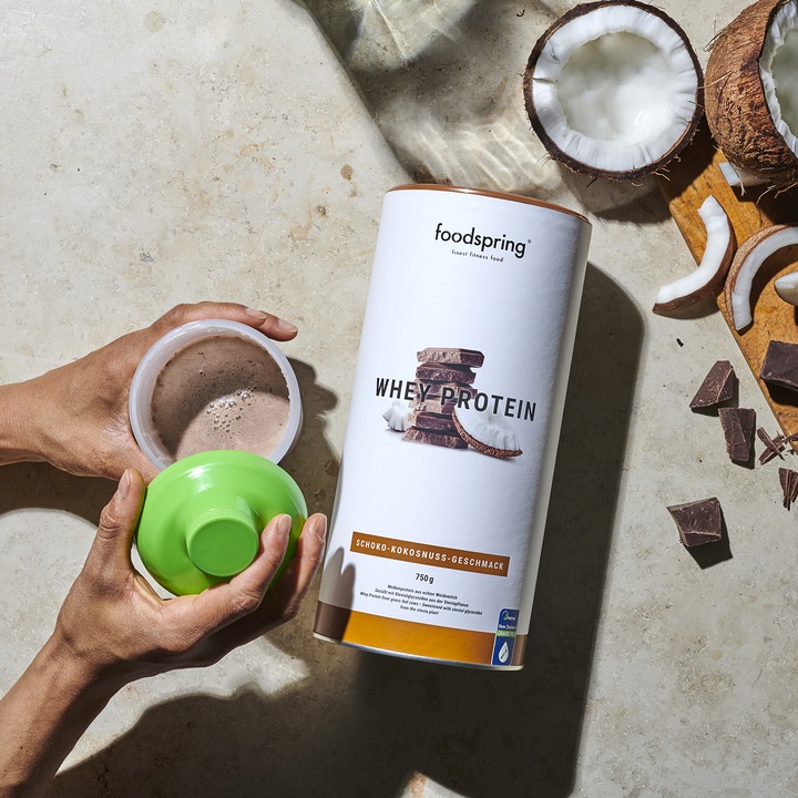 Immagine prodotto Foodspring Proteine del siero di latte (Cocco al cioccolato, 1 pz., 750 g)