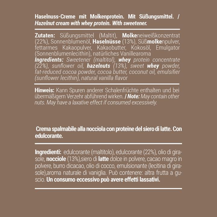 Valori nutrizionali e ingredienti Foodspring Crema di proteine (1200 g)