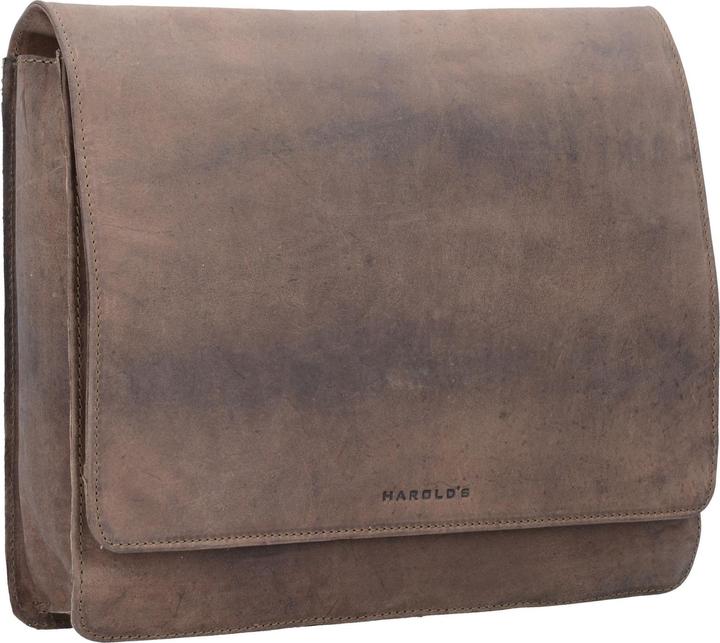 Actual product image Harolds Antic Messenger leather 33 cm laptop compartment
