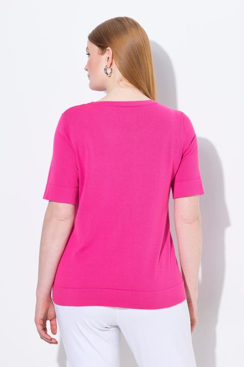Produktbild Ulla Popken Twinset-Pullover, Rundhals, Halbarm, Pima Cotton (42, 44)
