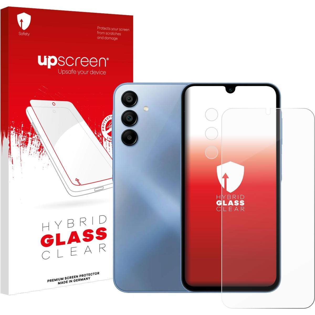 upscreen Scratch Shield Panzerglasfolie (1 Stück, Samsung Galaxy A15 5G), Smartphone Schutzfolie, Transparent