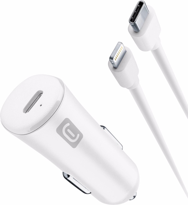 Image du produit Cellularline USB-C Car Charger Kit 20W - USB-C to Lightning - iPhone 8 or later