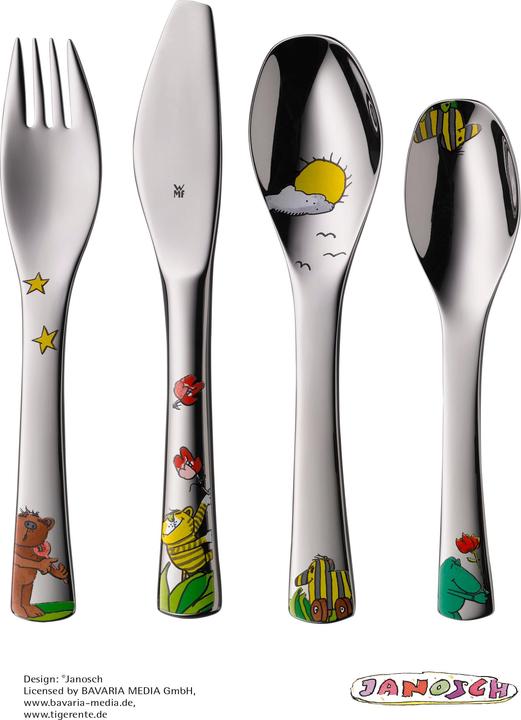 WMF Kinderbesteck 4tlg Janosch ab 3 Jahre Edelstahl poliert