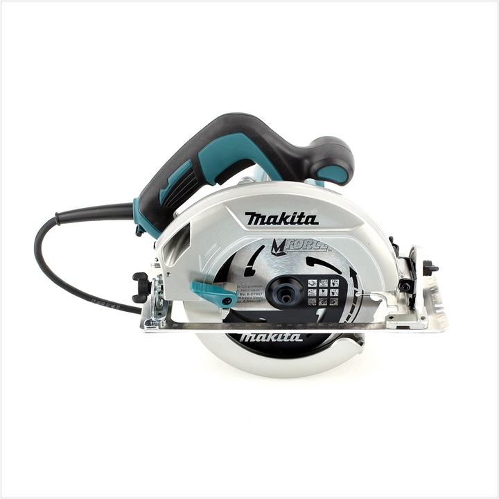 Productafbeelding Makita HS 7601 J 1200 W handcirkelzaag in Makpac met 190 mm MForce zaagblad + geleiderail