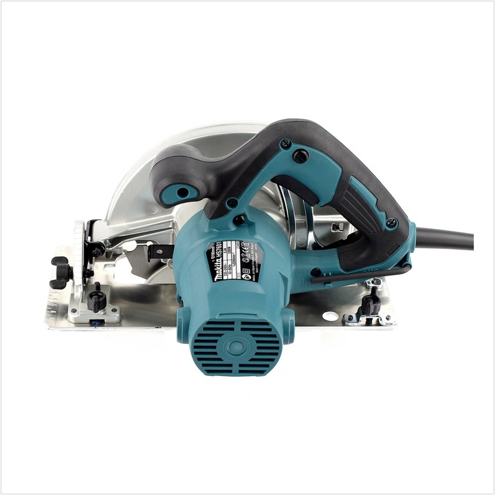 Productafbeelding Makita HS 7601 J 1200 W handcirkelzaag in Makpac met 190 mm MForce zaagblad + geleiderail