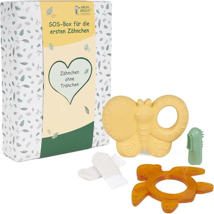 Actual product image Grünspecht Teething rings & teething aids gift box / SOS box for teething (4 Months)