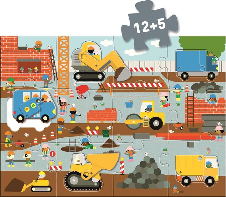 Image du produit Djeco Riesenpuzzle Die Baustelle 17 Teile (17 pièces)