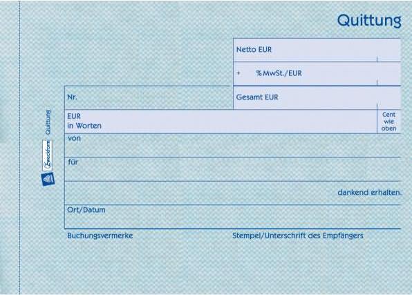 Actual product image Avery Receipt VAT shown separately (100x)
