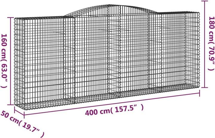 Produktbild vidaXL Gabionenkorb