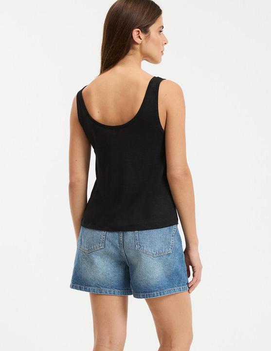 Produktbild La Redoute Collections Lockeres Tanktop aus Leinen mit Rundhalsausschnitt (M)