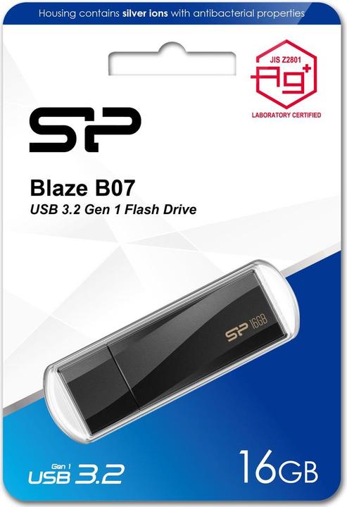 Actual product image Silicon Power COMPUTER & COMMUNICAT memory USB Blaze B07 16GB USB 3.2 antibacterial (16 GB, USB-A)