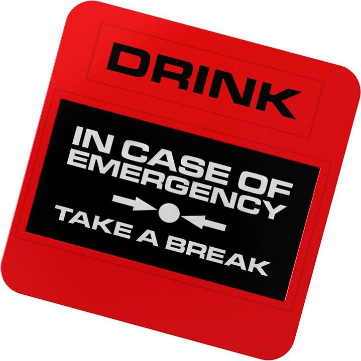 Mustard Emergency Coasters Fire Alarm Coaster Set of 4 (4x, Glass coaster)