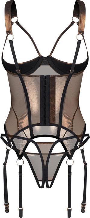 Produktbild Obsessive – Soranna Corset & Crotchless Thong – Brown (M, S)