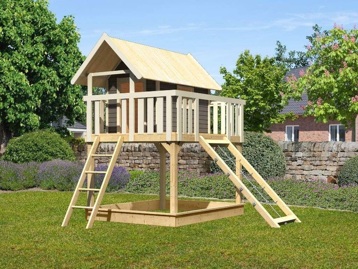 Produktbild Karibu Stelzenhaus Gernegross mit Rutsche