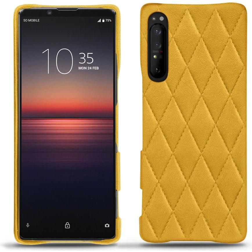 Noreve Lederschutzhülle (Sony Xperia 1 II), Smartphone Hülle, Orange