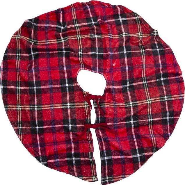 Koopman Weihnachtsbaum-Rock - kariert - ø ca. 90 cm - 1 Stück