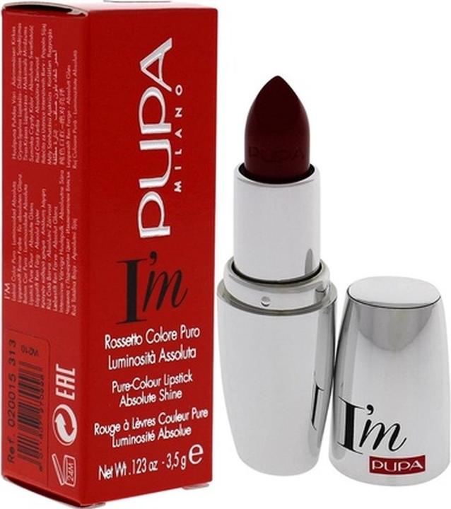 Actual product image Pupa Milano Milano I'm Pure Colour Lipstick Absolute Shine 3.5g 313 Hot Ruby (313 Hot Ruby)