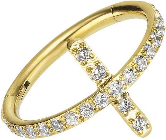 Immagine prodotto Bijouteria Piercing orecchio (Titanio, Vetro (di orologio), Rivestimento in PVD (colore oro))
