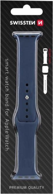 Produktbild Swissten Silicone band for apple watch 42-44 mm navy (42 mm, 44 mm, Silikon)