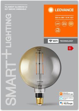 Produktbild Ledvance Smart+ Wifi Filament Globe (E27, 6 W, 500 lm, 2 x, G)