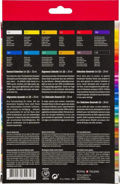 Produktbild Amsterdam Acrylfarbe Starter Set (20 ml)