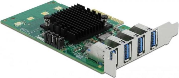 Actual product image Delock PCI Express x4 Card to 4 x external USB3.0 Quad Channel