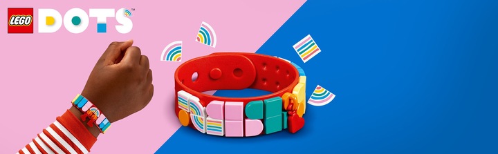 Produktbild LEGO Regenbogen Armband mit Anhängern (41953, LEGO Dots)