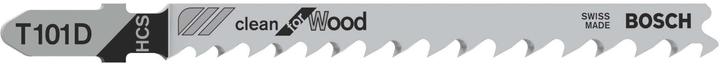 Bosch Professional Zubehör Lame de scie sauteuse T 101 D Clean for Wood, pack de 100