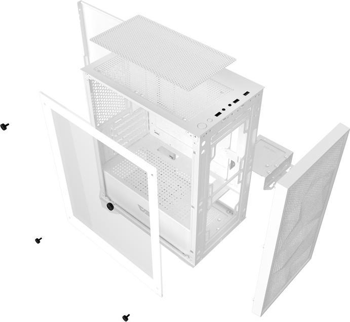 Productafbeelding Darkflash Tech Darkflash M305 Mesh computer case without fans (White)