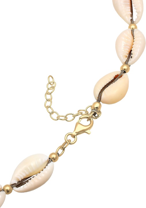 Produktbild Elli Choker, Muschel (Muschel, 925 Sterling Silber vergoldet, No stone, Nylon, 36 cm)