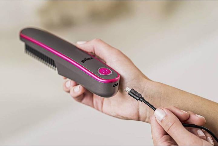 Actual product image Prinz Straightening brush battery hair straightening brush PZ A1
