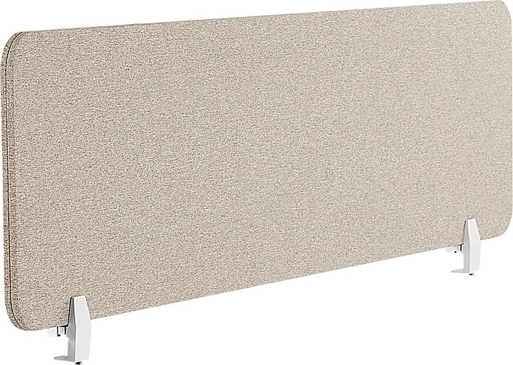 Actual product image Beliani Desk divider beige 130 x 40 cm WALLY