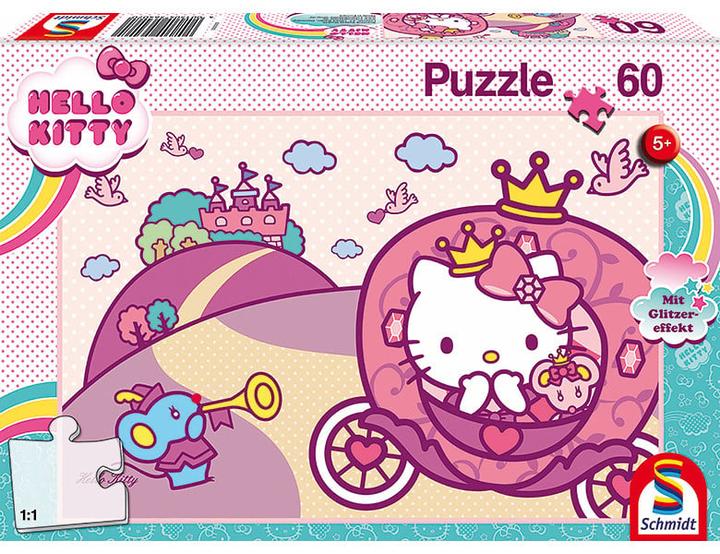 Produktbild Schmidt Spiele Hello Kitty Glitzerpuzzle Prinzessin Kitty (60 Teile)