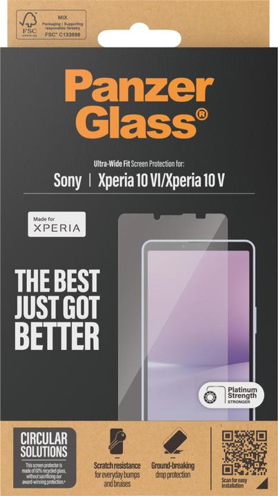 Produktbild PanzerGlass Screen Protector Sony Xperia 10 VI / UWF (1 Stk., Sony Xperia 10 VI)