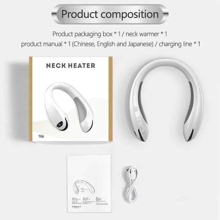 Immagine prodotto PhoneLook Scaldacollo elettronico e senza fili T66 Elegante riscaldatore portatile con display digitale