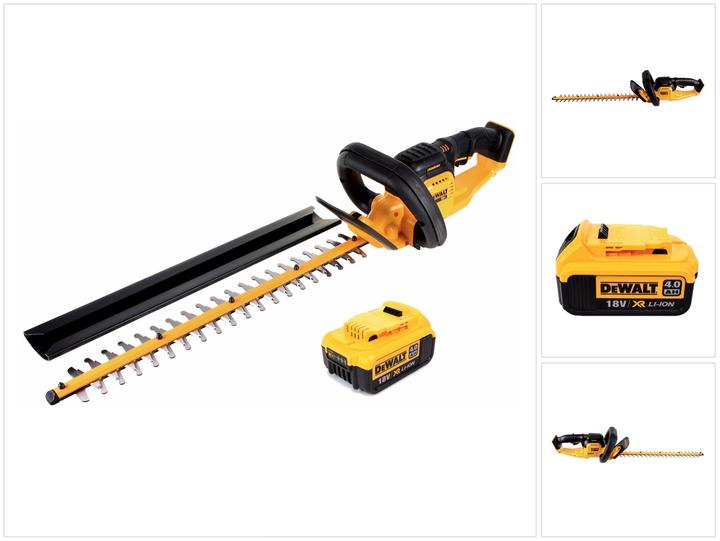 Produktbild DeWalt DCM 563 PB Akku Heckenschere 18V 55,8cm + 1x 4,0Ah Akku - ohne Ladegerät (Akkubetrieb)