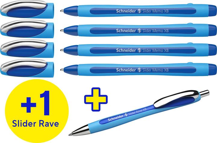 Actual product image Schneider Kugelschreiber (Cyan-blue, 5 x)