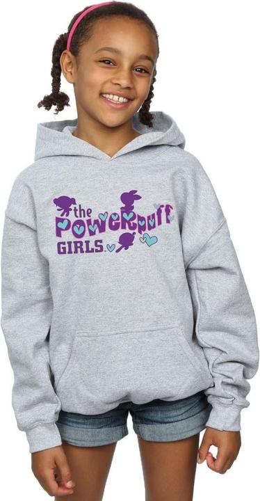 Actual product image The Powerpuff Girls Girls Girls Purple Logo Hoodie (104)