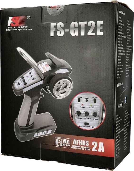 Produktbild Fly Sky FlySky FS-GT2E Pistolengriff-Fernsteuerung 2,4 GHz Anzahl Kanäle: 8 inkl. Empfän