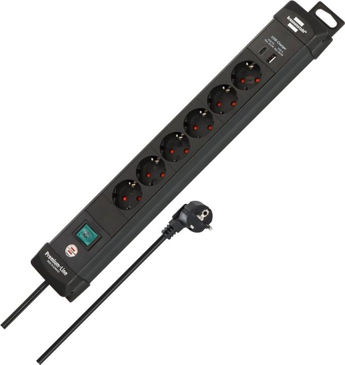 Produktbild Brennenstuhl Premium Line 6fach schwarz *DE* (6x, 3 m)