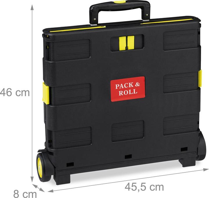 Actual product image Relaxdays Folding Shopping Trolley, Telescopic Handle
