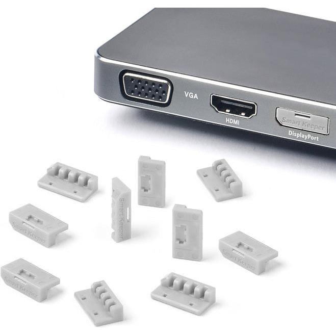 Thumbnail - Smart Keeper Mini Display Port Blocker grau 10 Stk., Notebook Security, Grau