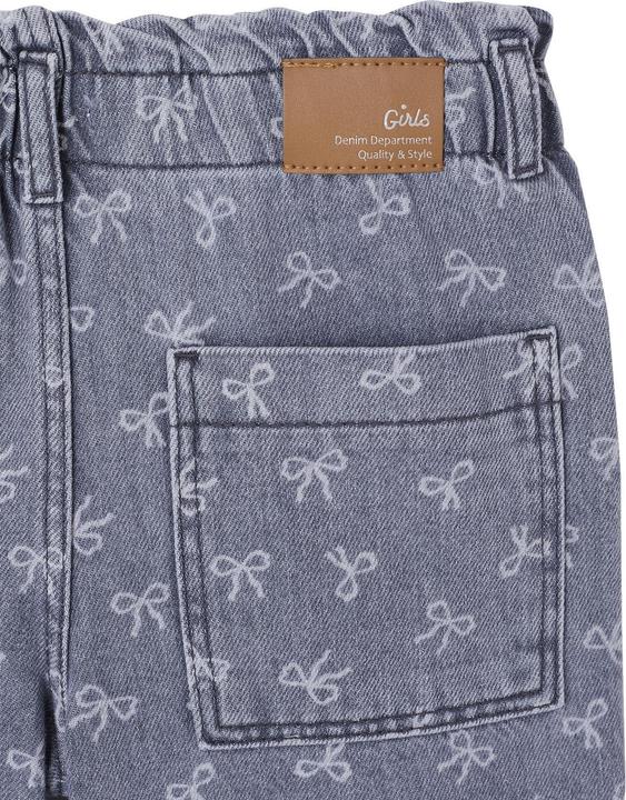 Actual product image Vertbaudet Weite Mädchen Paperbag-Jeans Blumenmotive (86)